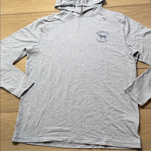 Tasc Thoroughbred Club of America Logo Light weight Hooded Longsleeve Shirt Sz M - Picture 2 of 10